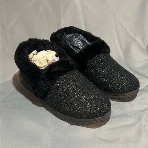 Skechers Black Sparkle Slippers